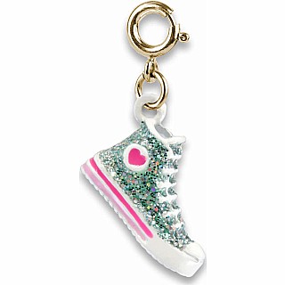 Gold Glitter High Top Sneaker Charm