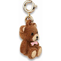 Gold Fuzzy Bear Charm