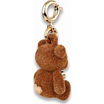 Gold Fuzzy Bear Charm