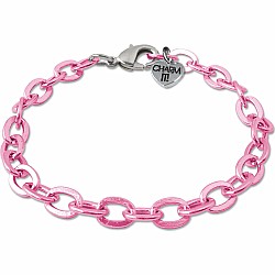 Charm It! Pink Chain Link Bracelet