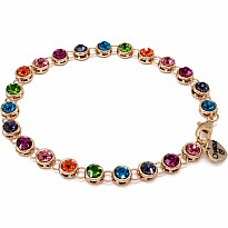 Gold Rainbow Rhinestone Bracelet