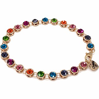 Gold Rainbow Rhinestone Bracelet