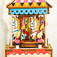 3D Wooden Puzzle Music Box - Carnival Carousel
