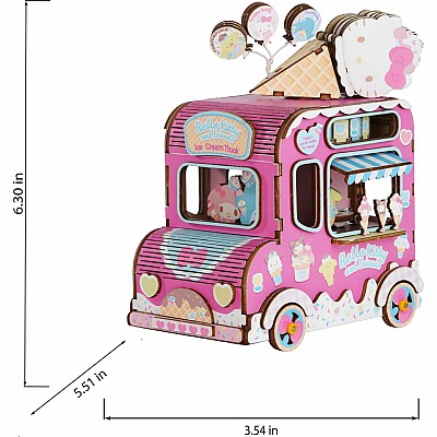 Wooden Puzzle Music Box: Hello Kitty & Friends Ice Cream Truck