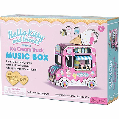 Wooden Puzzle Music Box: Hello Kitty & Friends Ice Cream Truck