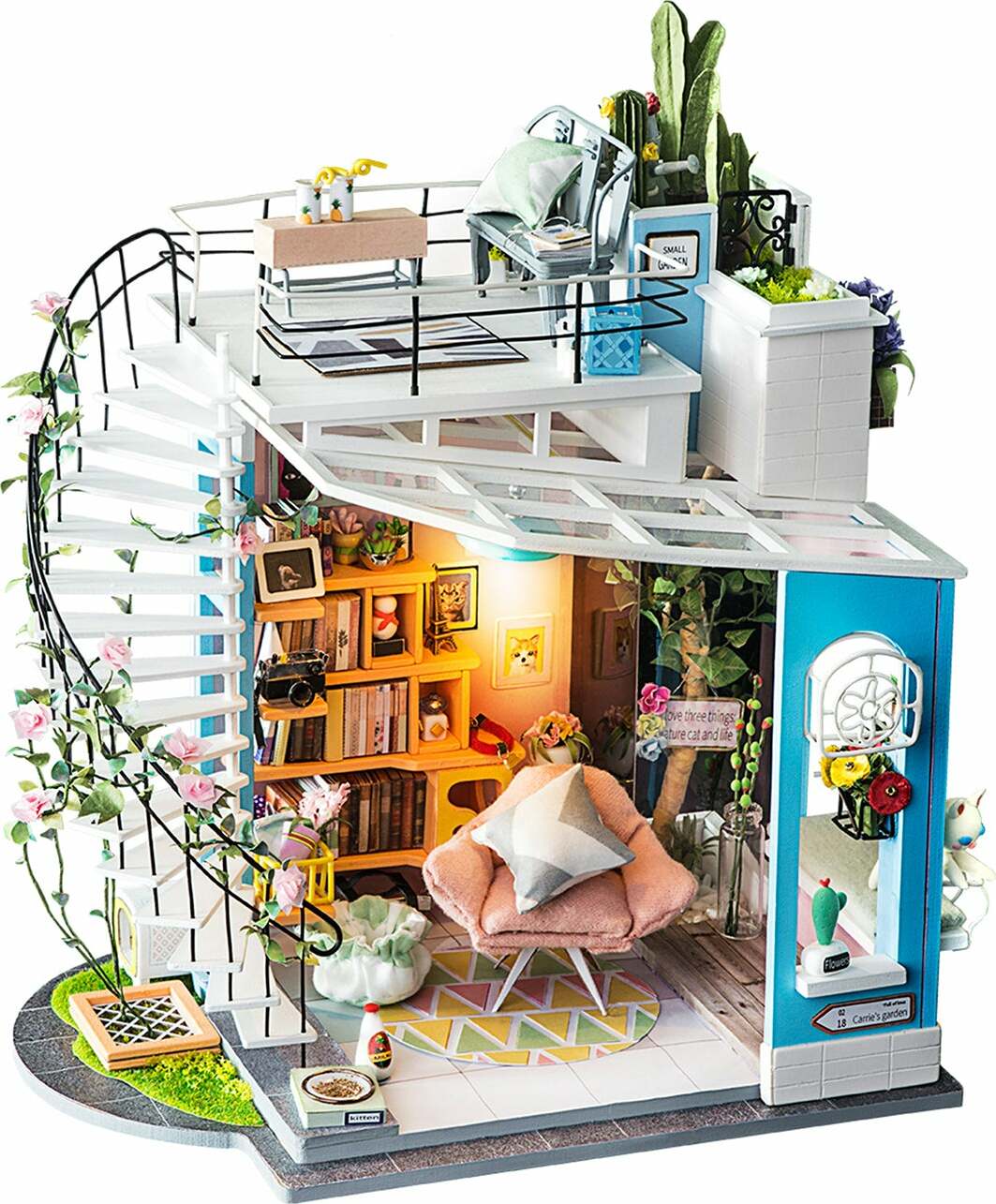 DIY Dollhouse Miniature House Kit - Dora's Loft - Hands Craft