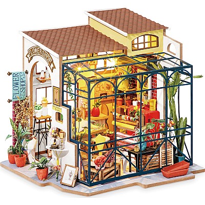 DIY Dollhouse Miniature Store Kit - Emily's Flower Shop