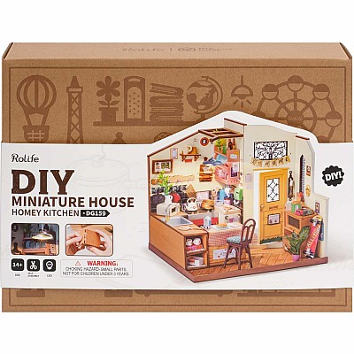 DIY Miniature House Kit: Cozy Kitchen
