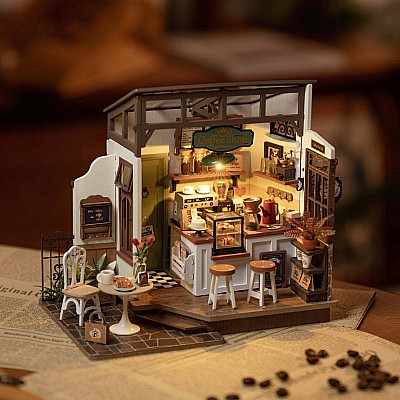 DIY Miniature House Kit: Slow Life Café
