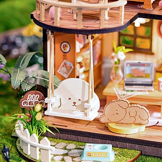 DIY Miniature House Kit: Puppy's Cozy Villa