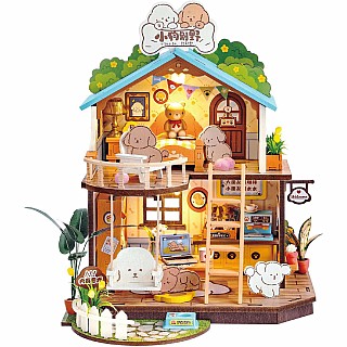 DIY Miniature House Kit: Puppy's Cozy Villa