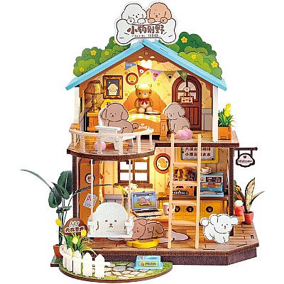 DIY Miniature House Kit: Puppy's Cozy Villa
