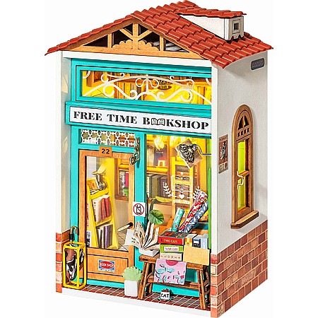 DIY Miniature House Kit - Free Time Bookshop