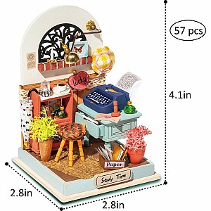 DIY Miniature House Kit - Record Mood (Study)