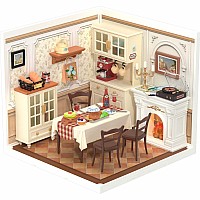 DIY Miniature House Kit | Warm Dining Room