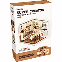 DIY Miniature House Kit | Warm Dining Room