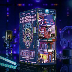 DIY Bookend Puzzle: Cyber City