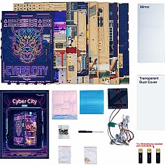 DIY Bookend Puzzle: Cyber City