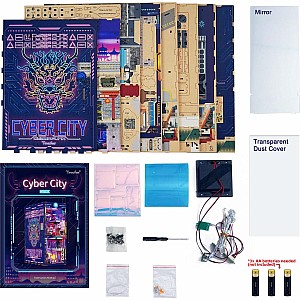 DIY Bookend Puzzle: Cyber City