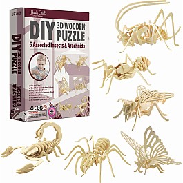 3D Classic Wooden Puzzle Bundle - Insects and Arachnids