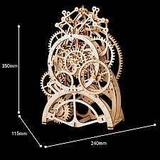 3D Mechanical Wooden Puzzle - Pendulum Clock