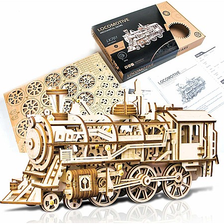 3D Mechanical Wooden Puzzle - Locomotive (Train)