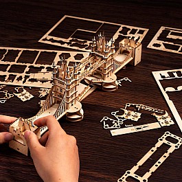 3D Modern Wooden Puzzle - Tower Bridge with LED Lights