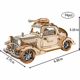 3D Modern Wooden Puzzle - Vintage Car