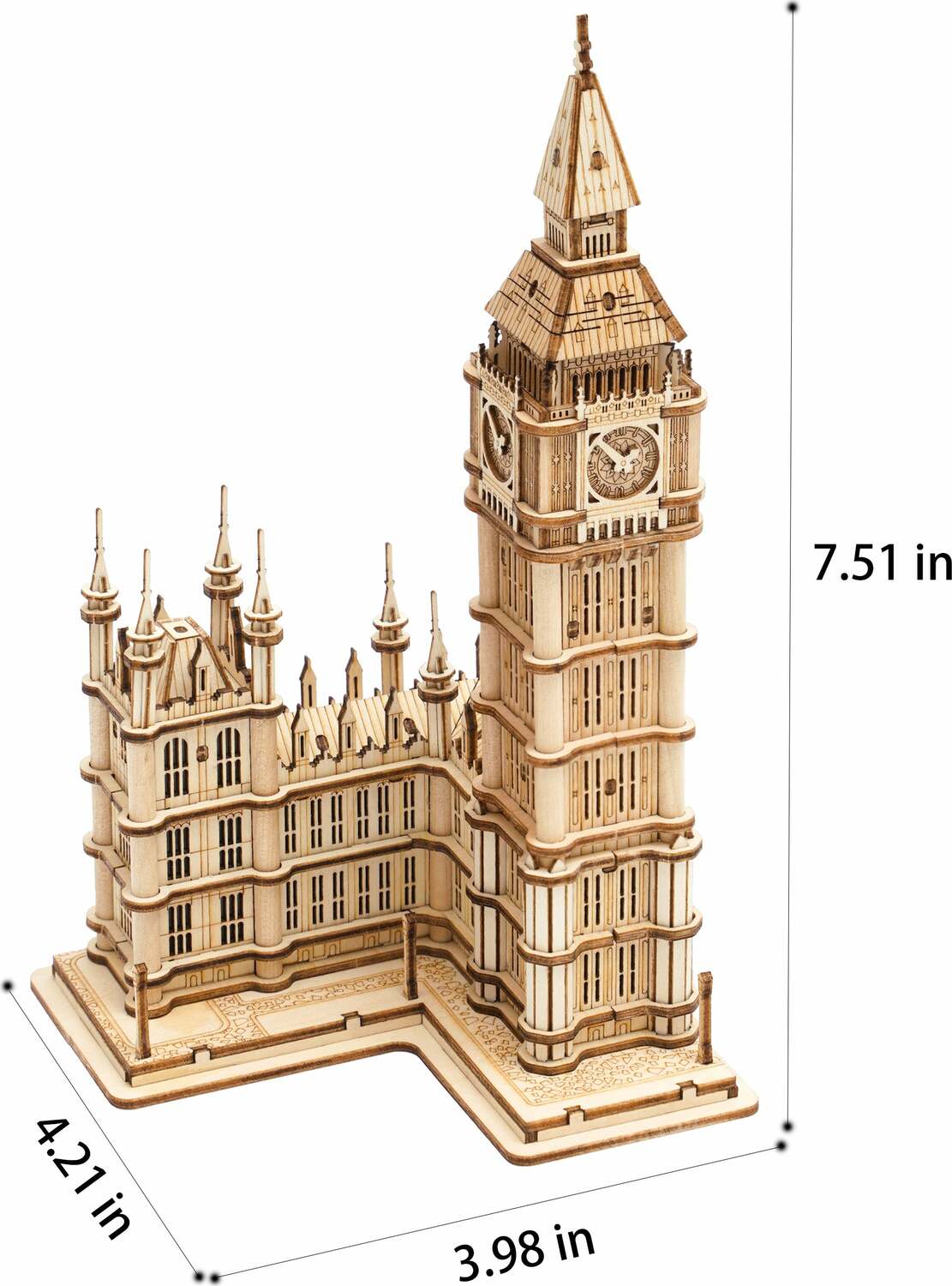 Modern Wooden Puzzle - Big Ben with LED Lights - Givens Books and Little
