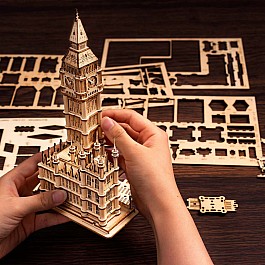 3D Modern Wooden Puzzle - Big Ben with LED Lights