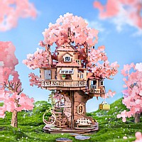 Sakura Tree House - 3D Wooden Puzzle