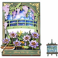 Glittering Water Lily w/ LED Lights - 3D Wooden Puzzle