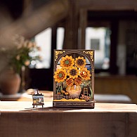 Golden Sunflower w/ LED Lights - 3D Wooden Puzzle