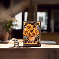 Golden Sunflower w/ LED Lights - 3D Wooden Puzzle
