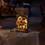 Golden Sunflower w/ LED Lights - 3D Wooden Puzzle