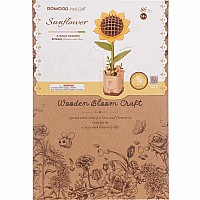 Modern Wooden Puzzle: Sunflower