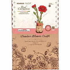 Modern Wooden Puzzle: Red Carnation
