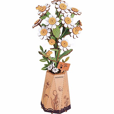 Modern Wooden Puzzle: Chamomile