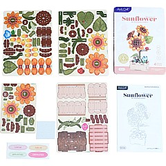 3D Flower Puzzle Sunflower Bloom Set