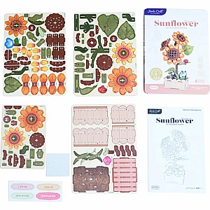 3D Flower Puzzle Sunflower Bloom Set