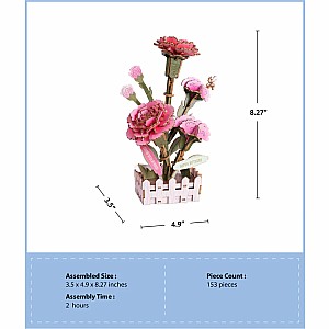 3D Flower Puzzle Carnation Bloom Set
