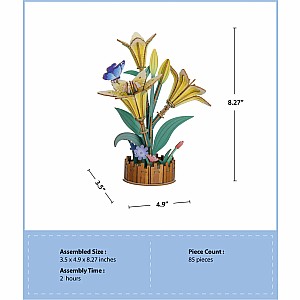 3D Flower Puzzle Lily Bloom Set