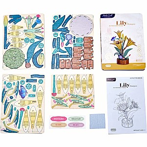 3D Flower Puzzle Lily Bloom Set
