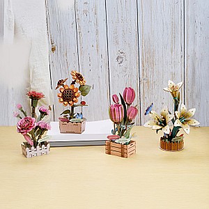 3D Flower Puzzle Lily Bloom Set