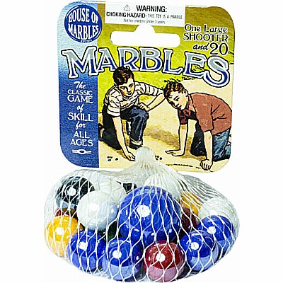 Net Bag of Classic Marbles