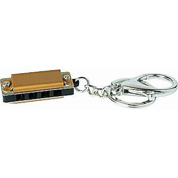 Mini Metal Harmonica Keychain