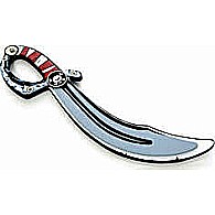Liontouch Pretend-Play Foam Red Stripe Pirate Sabre