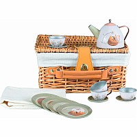 Egmont Toys Forest Tin Tea Set In a Wicker Case