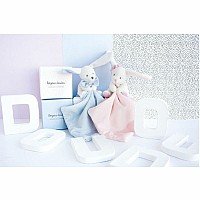 Doudou et Compagnie Hello Baby Blanket with Plush Stuffed Animal Bunny