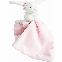 Doudou et Compagnie Hello Baby Blanket with Plush Stuffed Animal Bunny